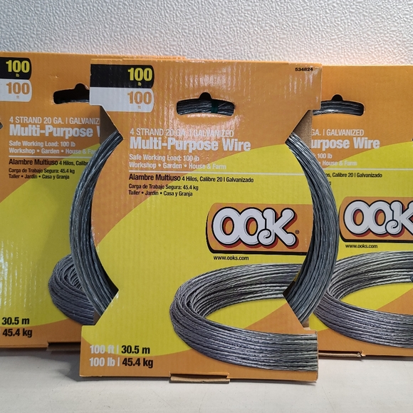 3 Pack of 100 Foot Galvanized MultiPurpose Wire - Picture 1 of 5